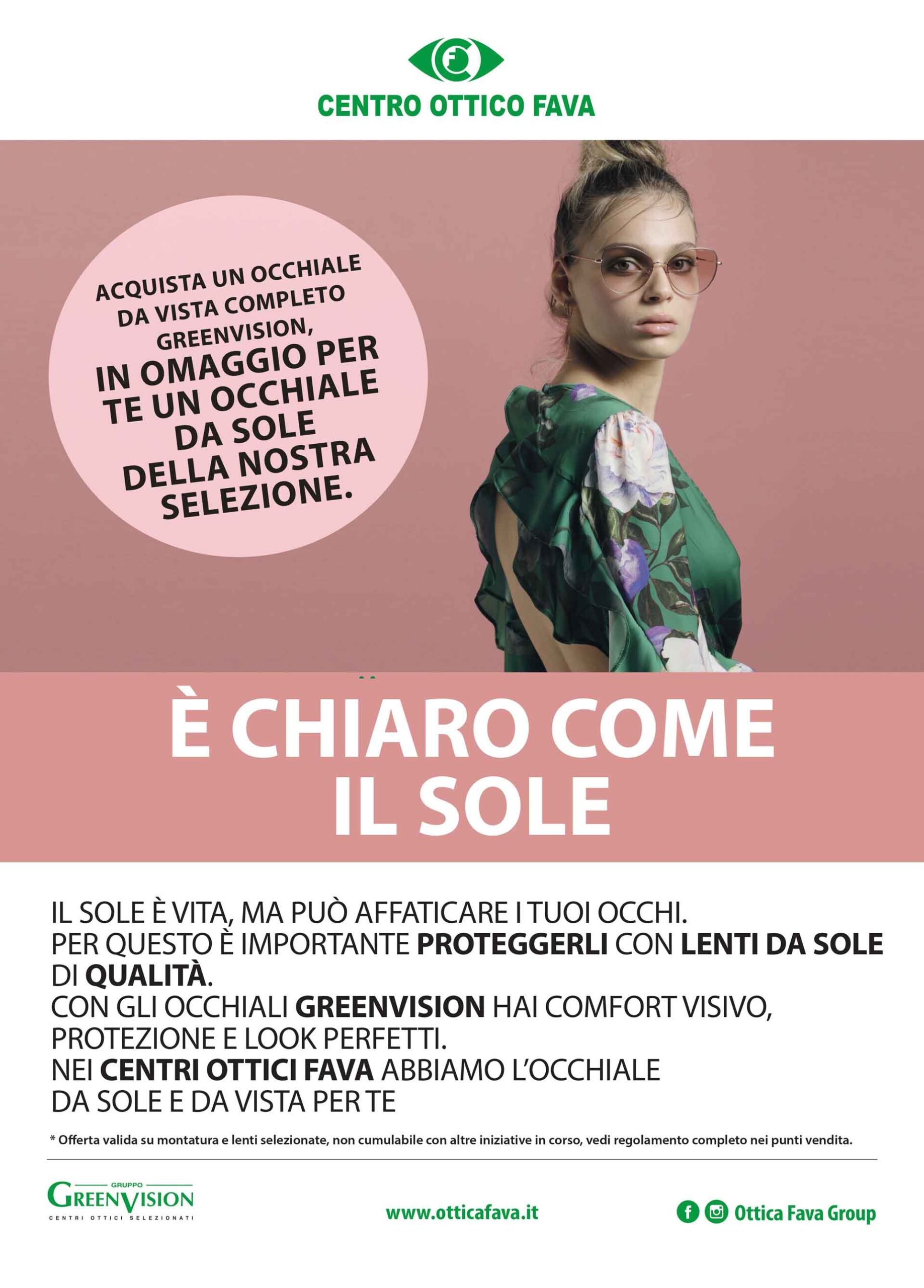 Promozione occhiali sole graduati Greenvision - Ottica Fava Roma